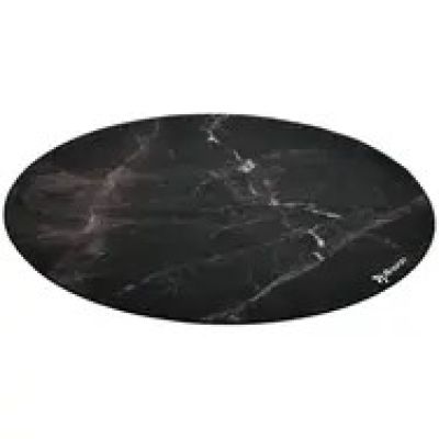 6. Arozzi Zona Round Floor Pad Black, Marble Color Microfiber, Rubber