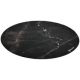 6. Arozzi Zona Round Floor Pad Black, Marble Color Microfiber, Rubber