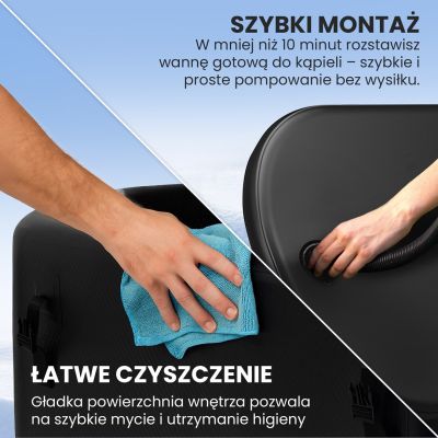 Extralink Ice Bath | Bathtub for swimming | 160x85x65cm