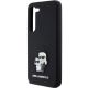 6. Karl Lagerfeld Silicone Karl&Choupette Metal Pin case for Samsung Galaxy S24 - black