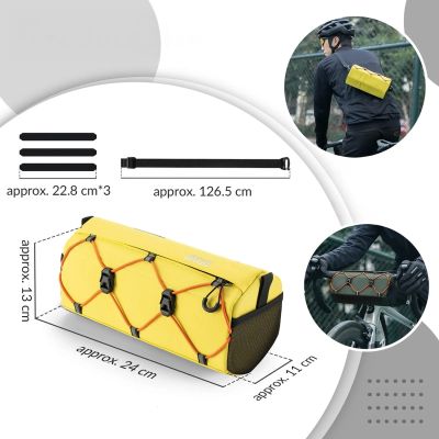 6. Rockbros 30110054006 Handlebar Bicycle Bag 2.2L - Yellow