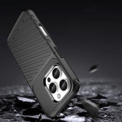 3. Thunder Case for iPhone 16 Pro Max Silicone Case - Black