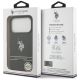 8. US Polo DH and Bottom Stripe Logo MagSafe Case for iPhone 17 Pro - Black