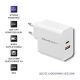 3. QOLTEC WALL CHARGER 63W | 5-20V | 1.5-3A | USB TYPE C PD | USB QC 3.0 | WHITE