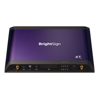 4. BRIGHTSIGN A powerful, ultra-thin player that delivers the highest quality video from 1080p to 8K60p and plays 3D motion graphics at high frame rates. Expanded I/O with GB Ethernet supporting PoE+, GPIO, IR digital audio, serial