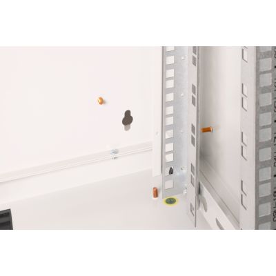 8. Digitus Unique 19" 20U wall-mounted network cabinet 600x450, glass door, gray, undivided, assembled, 100kg
