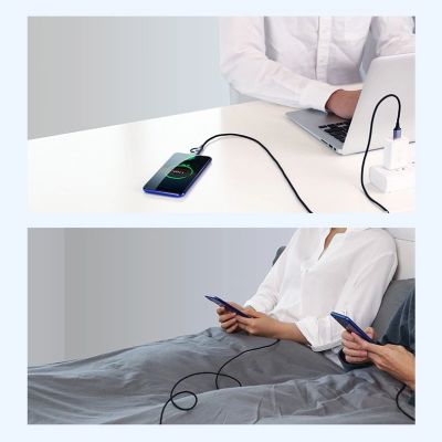 12. Ugreen cable 2in1 USB - micro USB / USB Type C cable 1m 2.4A black (30875)