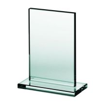 Glass trophy with a broken base