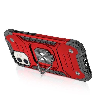 4. Wozinsky Ring Armor case for iPhone 14 Plus armored cover magnetic holder ring red