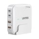 UNITEK GAN DESK CHARGER 70W 2XUSB-A 2XUSB-C WHITE