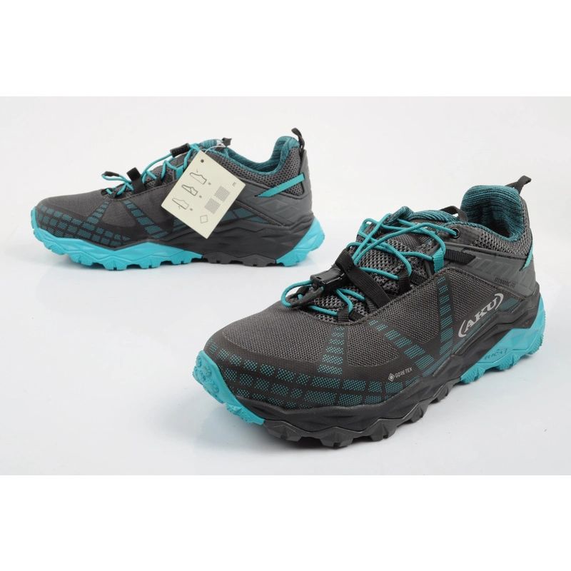 8. Aku women's Flyrock Gore-tex trekking sports shoes durable gray blue