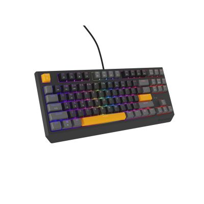 18. GENESIS Thor 230 TKL Gaming Keyboard USB + RF Wireless + Bluetooth QWERTY Black, Gray, Orange