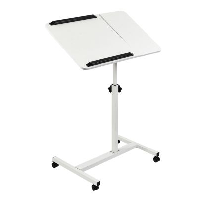 MACLEAN MOBILE DESK/LAPTOP STAND, WHITE, HEIGHT ADJUSTMENT 59-89CM, MAX. 30KG MC-121 W
