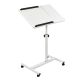 MACLEAN MOBILE DESK/LAPTOP STAND, WHITE, HEIGHT ADJUSTMENT 59-89CM, MAX. 30KG MC-121 W