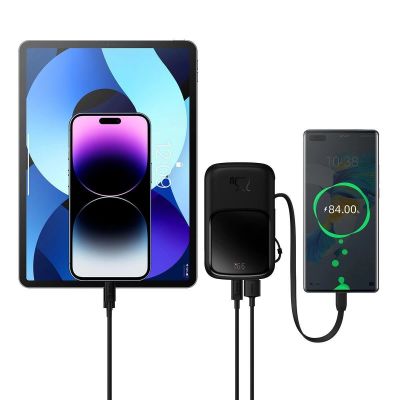 11. Baseus Qpow Digital Display powerbank with fast charging 10000mAh 22.5W QC/PD/SCP/FCP with built-in USB-C cable black