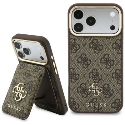 Guess 4G Case with MagSafe Wallet for iPhone 18 Pro / 17 Pro – brown