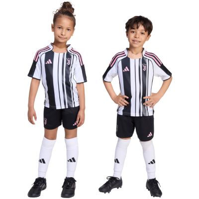 9. adidas Juventus 25/26 Home Kids' Kit White and Black JN5220