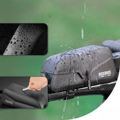 18. Rockbros AS-134 ROAD TO SKY 0.9L Frame Bag Waterproof - Black