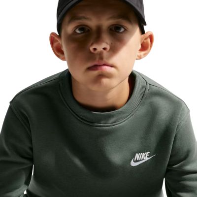 5. Nike Sportswear Club Fleece Kids' Sweatshirt, Dark Green FD3006 305