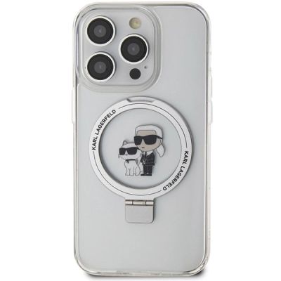 3. Karl Lagerfeld Ring Stand Karl&Choupette MagSafe case for iPhone 13 Pro Max - white