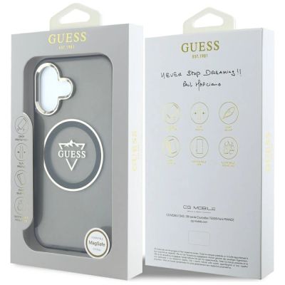 8. Guess IML Metal Mountain Logo MagSafe case for iPhone 16 - black