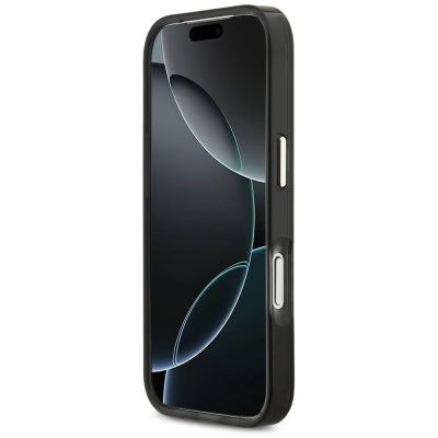 5. Guess IML Script Metal MagSafe Case for iPhone 17 Pro - Black and Brown