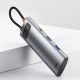 10. Baseus Metal Gleam Series multifunctional USB HUB 7in1 Type C HDMI TF PD card reader gray (WKWG020113)