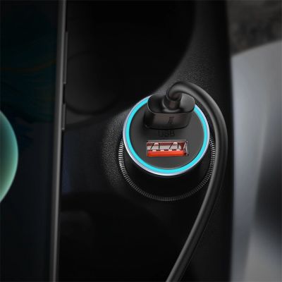 9. Baseus Golden Contactor Max 2xUSB-A 60W Car Charger - Dark Gray