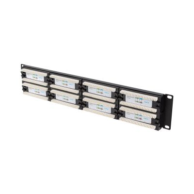 7. LANBERG PATCH PANEL 48 PORT 2U CAT.6 BLACK PPU6-2048-B