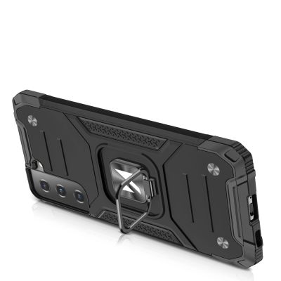 4. Wozinsky Ring Armor Tough Hybrid Case Cover + Magnetic Mount for Samsung Galaxy S22 + (S22 Plus) Silver