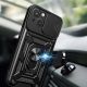 3. Hybrid Armor Camshield Case with Stand and Camera Cover for iPhone 15 Plus - Pink