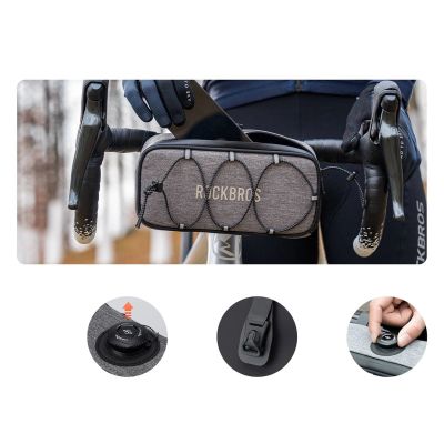 6. Rockbros TL001 ROAD TO SKY 1.9L Handlebar Bag Waterproof - Gray
