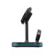 4. Tech-Protect QI15W-A27 3-in-1 Inductive Charger with MagSafe Stand for Smartphone / Apple Watch / AirPods - Black