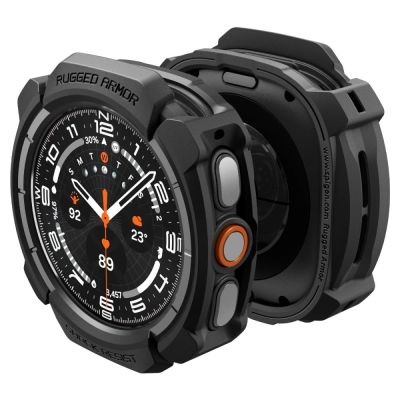 2. Spigen Rugged Armor Case for Samsung Galaxy Watch Ultra 47mm - Matte Black