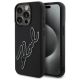 Karl Lagerfeld 3D Rubber Signature Case for iPhone 15 Pro Max - Black