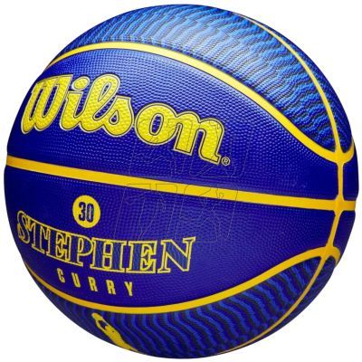 7. Wilson NBA Player Icon Stephen Curry ball for basket WZ4006101XB7