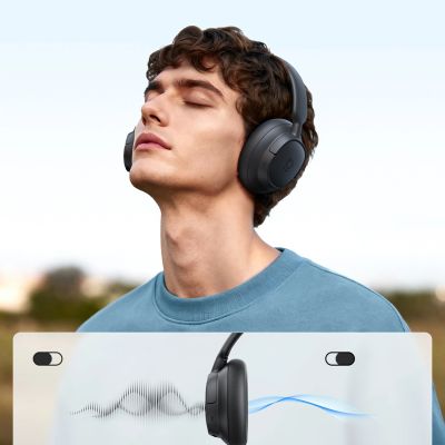 21. Baseus Bass BH1 NC Lite Wireless Over-Ear Headphones with ANC - Gray