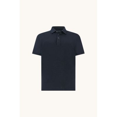6. Paul&Shark Men's Cotton and Lyocell Polo Shirt Navy Blue (25411283-13)