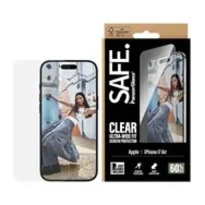 6. PanzerGlass SAFE. by ® Screen Protector iPhone Air | Ultra-Wide Fit w. EasyAligner Clear Apple Screen Protection 1 pc.
