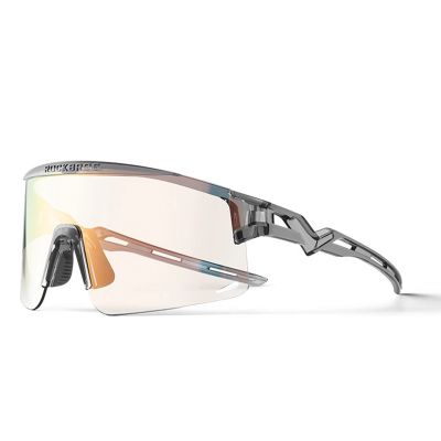 7. Rockbros Photochromic Cycling Glasses with UV Protection and Corrective Insert - Transparent Black