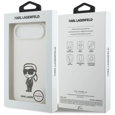 8. Karl Lagerfeld Silicone Karl Sketch & Logo MagSafe Case for iPhone 17 Air - White