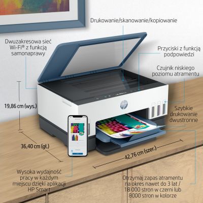 5. HP Smart Tank 675 All-in-One Printer, Print, Scan, Copy, Wireless, Scan to PDF