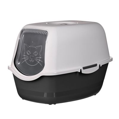 7. ROTHO Bailey Black and White - cat litter box