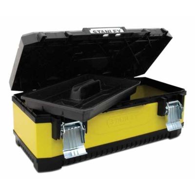 3. Stanley 1-95-612 Tool Box Metal, Plastic Black, Yellow