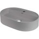 Granite countertop washbasin with island tap - oval