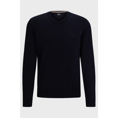 BOSS Pacello-L BLU V-Neck Sweater (50506042-404)