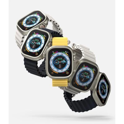 4. Ringke Slim 2-pack Case for Apple Watch Ultra 1/2 (49mm) - Clear & Titanium
