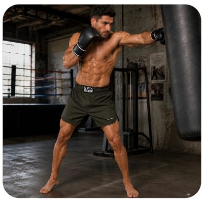 6. Shorty MMA Shorts ARMY GREEN COMBATWEAR V1 | DBX Bushido