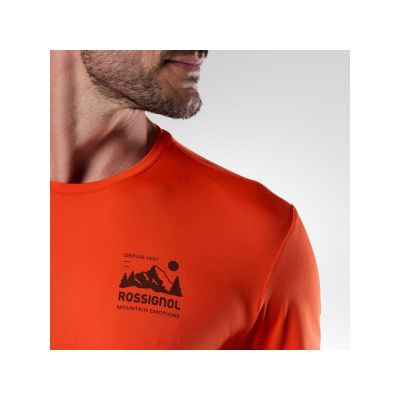 5. ROSSIGNOL M Graphic Active Tee orange men's t-shirt