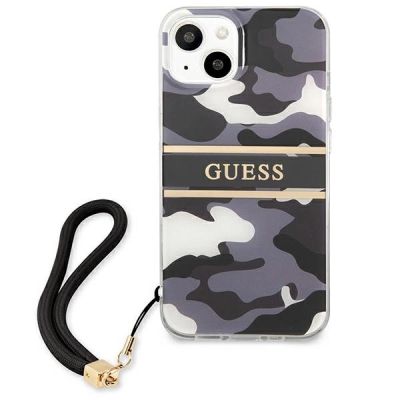 3. Guess GUHCP13SKCABBK iPhone 13 mini 5.4" black/black hardcase Camo Strap Collection